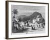 View of Port Louis, Rue Desforges, Mauritius, 1861-French School-Framed Giclee Print