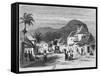 View of Port Louis, Rue Desforges, Mauritius, 1861-French School-Framed Stretched Canvas