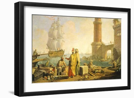 View of Port of Livorno, 1762-Giuseppe Zocchi-Framed Giclee Print