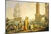 View of Port of Livorno, 1762-Giuseppe Zocchi-Mounted Giclee Print