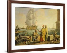 View of Port of Livorno, 1762-Giuseppe Zocchi-Framed Giclee Print
