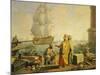 View of Port of Livorno, 1762-Giuseppe Zocchi-Mounted Giclee Print
