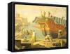 View of Port of Livorno, 1762-Giuseppe Zocchi-Framed Stretched Canvas