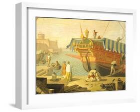 View of Port of Livorno, 1762-Giuseppe Zocchi-Framed Giclee Print