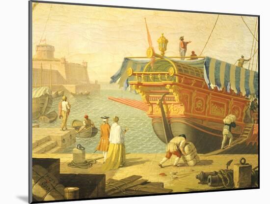 View of Port of Livorno, 1762-Giuseppe Zocchi-Mounted Giclee Print