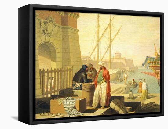 View of Port of Livorno, 1762-Giuseppe Zocchi-Framed Stretched Canvas