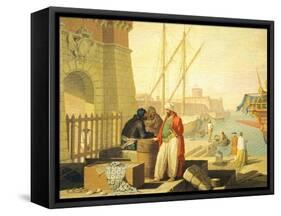 View of Port of Livorno, 1762-Giuseppe Zocchi-Framed Stretched Canvas