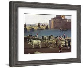 View of Port of Trani-Philippe Hackert-Framed Giclee Print