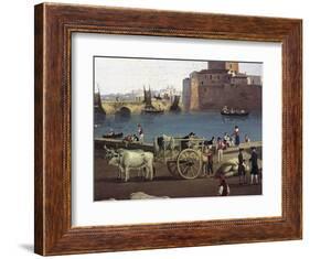 View of Port of Trani-Philippe Hackert-Framed Giclee Print