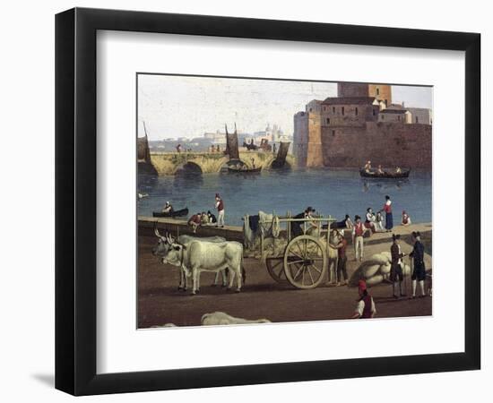 View of Port of Trani-Philippe Hackert-Framed Giclee Print