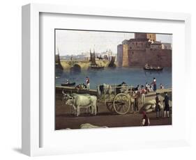 View of Port of Trani-Philippe Hackert-Framed Giclee Print