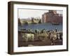 View of Port of Trani-Philippe Hackert-Framed Giclee Print