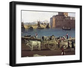 View of Port of Trani-Philippe Hackert-Framed Giclee Print