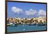 View of Port on Sunny Day, Marsaxlokk, Malta-Massimo Borchi-Framed Photographic Print