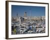 View of Port Vell Showing Columbus Monument, Barcelona, Catalonia, Spain, Europe-Adina Tovy-Framed Photographic Print