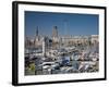 View of Port Vell Showing Columbus Monument, Barcelona, Catalonia, Spain, Europe-Adina Tovy-Framed Photographic Print