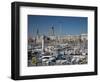 View of Port Vell Showing Columbus Monument, Barcelona, Catalonia, Spain, Europe-Adina Tovy-Framed Photographic Print