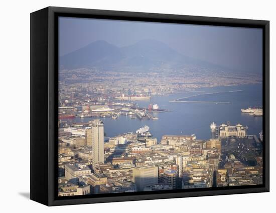 View of Port Vesuvio, Naples, Campania, Italy, Mediterranean-Oliviero Olivieri-Framed Stretched Canvas