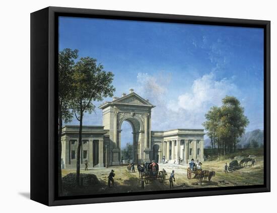 View of Porta Nuova in Milan, 1814-Giovanni Migliara-Framed Stretched Canvas