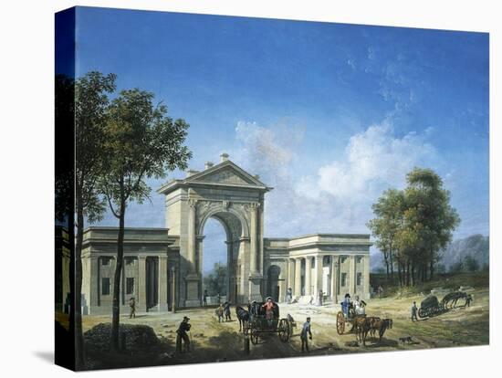 View of Porta Nuova in Milan, 1814-Giovanni Migliara-Stretched Canvas