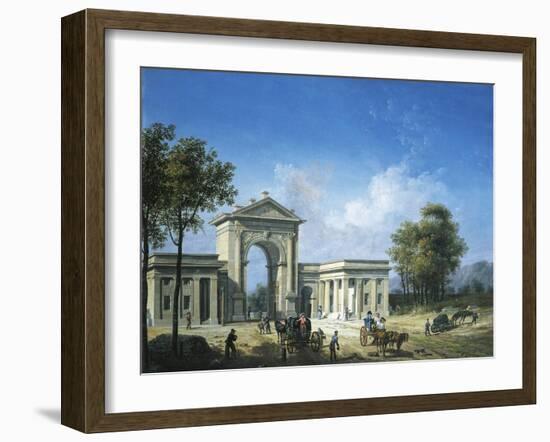 View of Porta Nuova in Milan, 1814-Giovanni Migliara-Framed Giclee Print