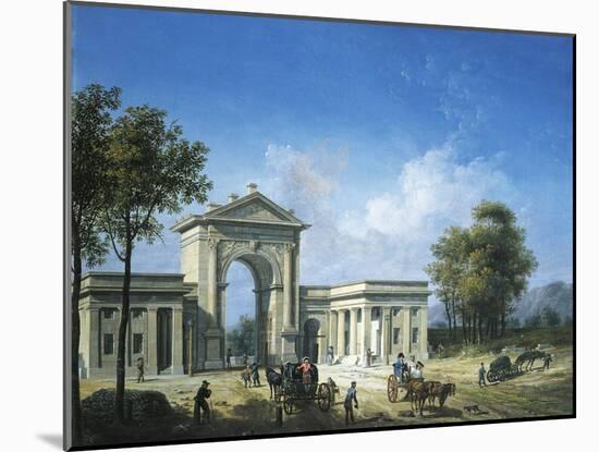 View of Porta Nuova in Milan, 1814-Giovanni Migliara-Mounted Giclee Print