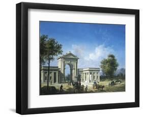 View of Porta Nuova in Milan, 1814-Giovanni Migliara-Framed Giclee Print