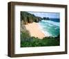 View of Porthcurno Beach, Cornwall, England, Great Britain-null-Framed Art Print