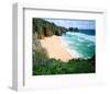 View of Porthcurno Beach, Cornwall, England, Great Britain-null-Framed Art Print