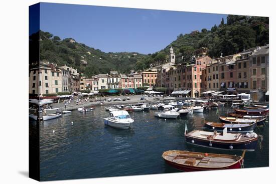 View of Portofino, Liguria, Italy, Mediterranean, Europe-Oliviero Olivieri-Stretched Canvas