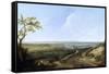 View of Portsmouth from Portsdown Hill-Thomas Jones-Framed Stretched Canvas