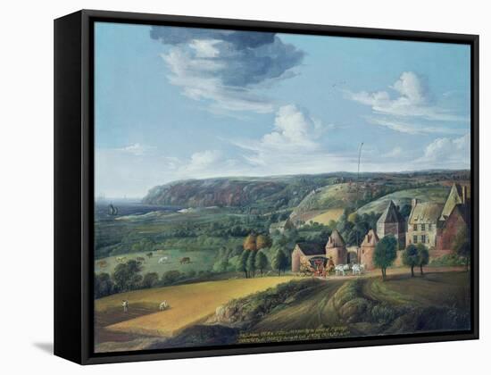 View of Potrel Manor, Near Dragey in Normandy-Jan The Elder Griffier-Framed Stretched Canvas