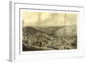 View of Pottsville Taken from Sharp Mountain and Respectfully Dedicated to the Enterprising Citizen-John Rubens Smith-Framed Giclee Print