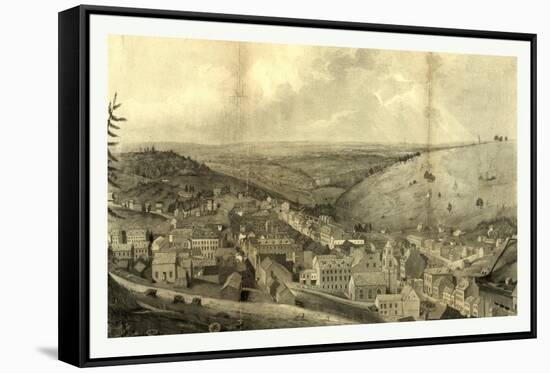 View of Pottsville Taken from Sharp Mountain and Respectfully Dedicated to the Enterprising Citizen-John Rubens Smith-Framed Stretched Canvas