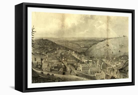 View of Pottsville Taken from Sharp Mountain and Respectfully Dedicated to the Enterprising Citizen-John Rubens Smith-Framed Stretched Canvas