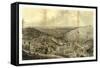 View of Pottsville Taken from Sharp Mountain and Respectfully Dedicated to the Enterprising Citizen-John Rubens Smith-Framed Stretched Canvas