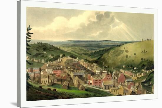 View of Pottsville Taken from Sharp Mountain and Respectfully Dedicated to the Enterprising Citizen-John Rubens Smith-Stretched Canvas