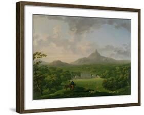 View of Powerscourt, County Wicklow, c.1760-2-George the Elder Barret-Framed Giclee Print