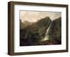 View of Powerscourt Waterfall-George Barret-Framed Giclee Print