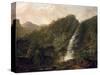 View of Powerscourt Waterfall-George Barret-Stretched Canvas