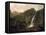 View of Powerscourt Waterfall-George Barret-Framed Stretched Canvas