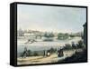 View of Praga on the Moldava River-null-Framed Stretched Canvas