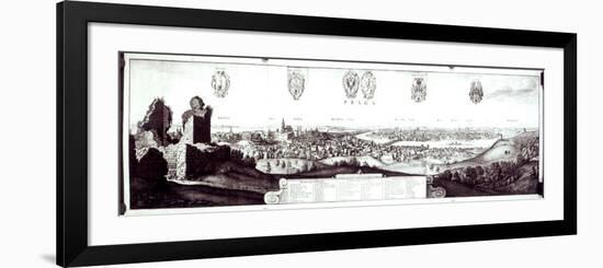 View of Prague, 1649-Wenceslaus Hollar-Framed Giclee Print