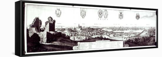 View of Prague, 1649-Wenceslaus Hollar-Framed Stretched Canvas