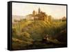 View of Prague Castle from the West, Czech Republic-Anton Raphael Mengs-Framed Stretched Canvas
