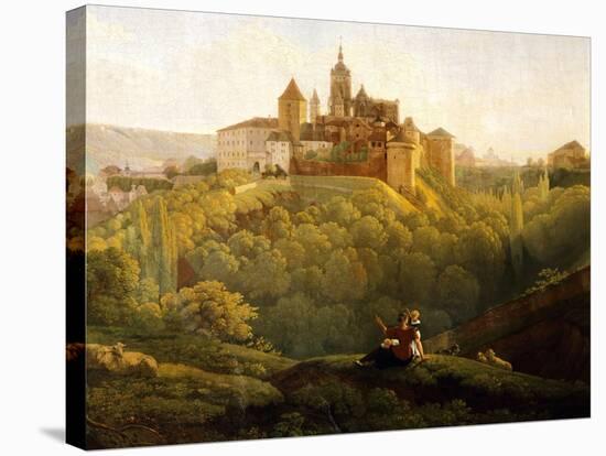 View of Prague Castle from the West, Czech Republic-Anton Raphael Mengs-Stretched Canvas