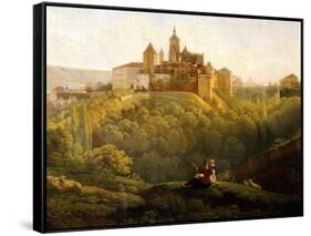 View of Prague Castle from the West, Czech Republic-Anton Raphael Mengs-Framed Stretched Canvas