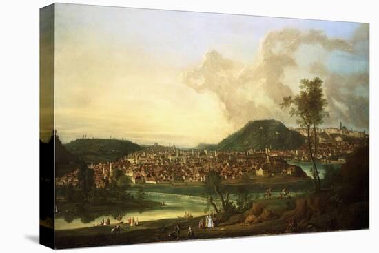 View of Prague from the East-Johann Friedrich Meyer-Stretched Canvas