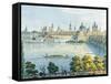 View of Prague on the Moldava River-null-Framed Stretched Canvas