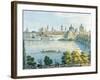 View of Prague on the Moldava River-null-Framed Giclee Print